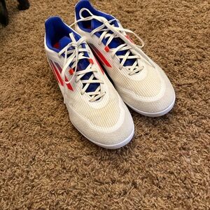 Adidas White and Red Sports Sneakers